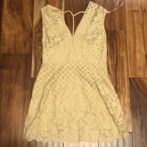 Free People Cream lace dress